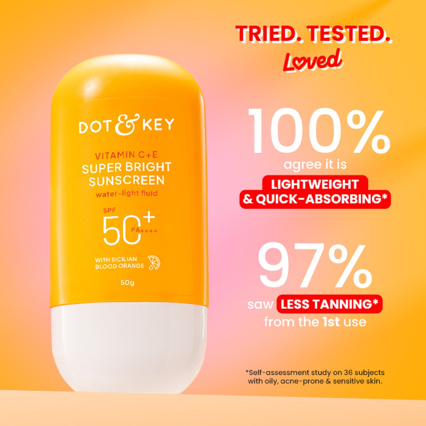 Dot & Key Vitamin C + E Super Bright Sunscreen, SPF 50+ PA++++ In-Vivo Tested