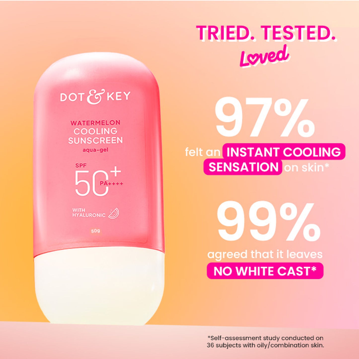 Dot & Key Watermelon Cooling Sunscreen, SPF 50+ PA++++ In-Vivo Tested