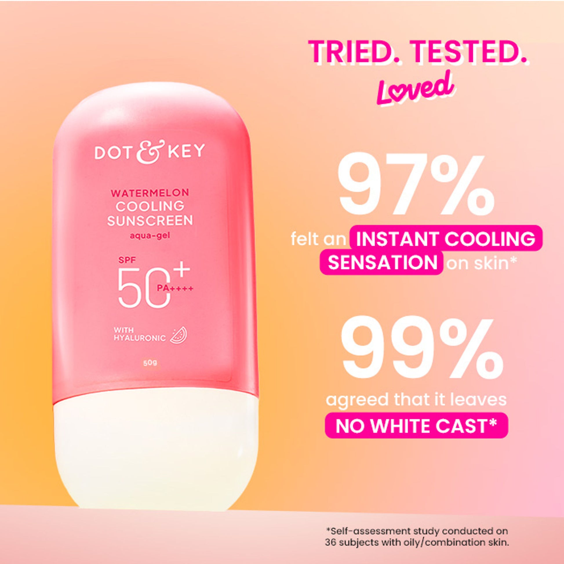 Dot & Key Watermelon Cooling Sunscreen, SPF 50+ PA++++ In-Vivo Tested