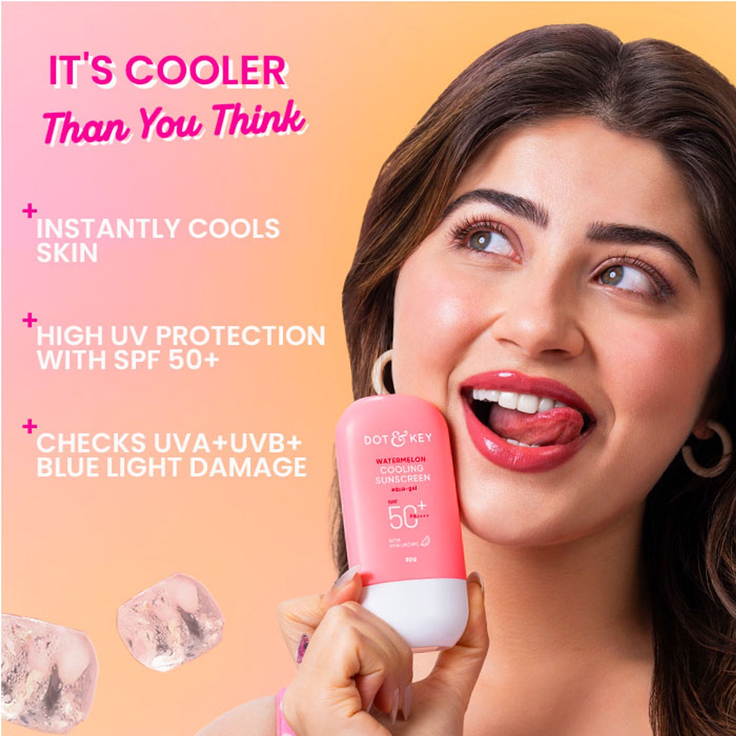 Dot & Key Watermelon Cooling Sunscreen, SPF 50+ PA++++ In-Vivo Tested