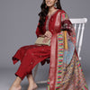 Dhiyona VA Women'sEthnic Motifs Zari Embroidered Mirror Work Kurta With Trousers & Dupatta