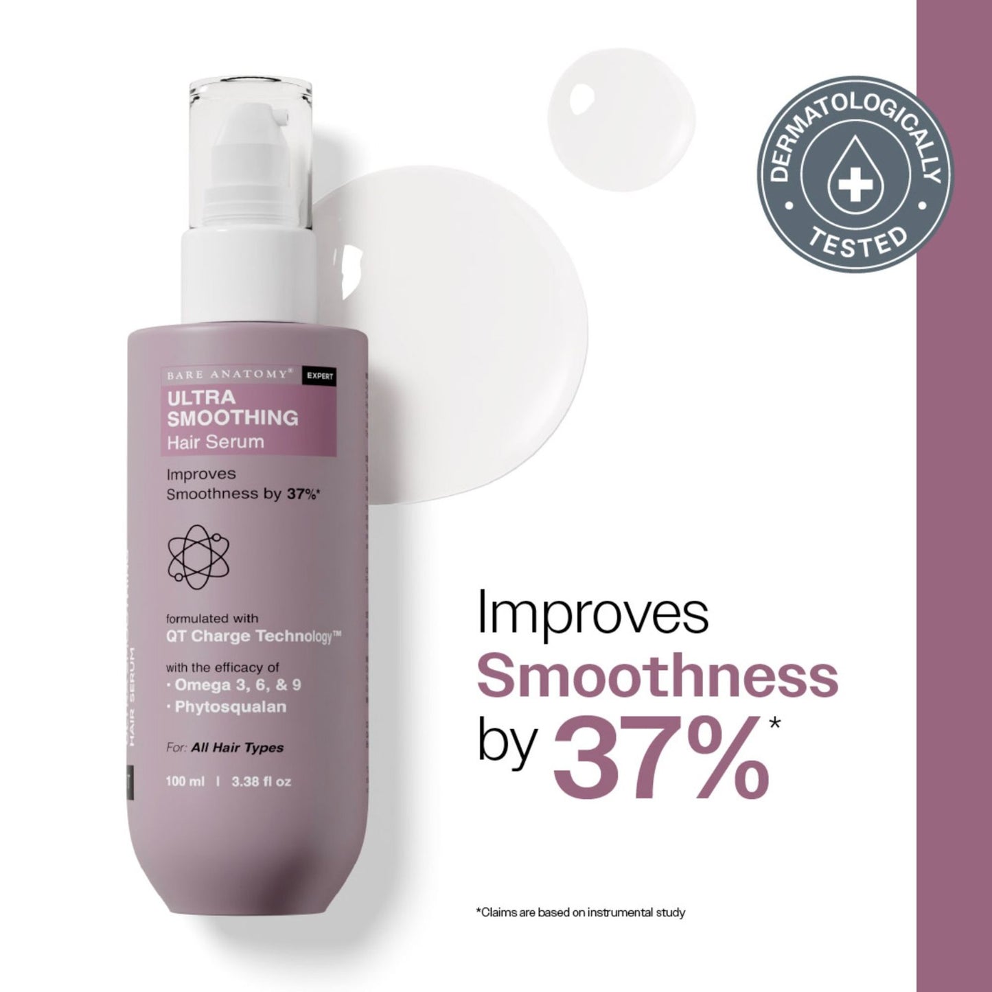 Bare Anatomy Ultra Smoothing Hair Serum For Dry & Frizzy - Smooth Hair