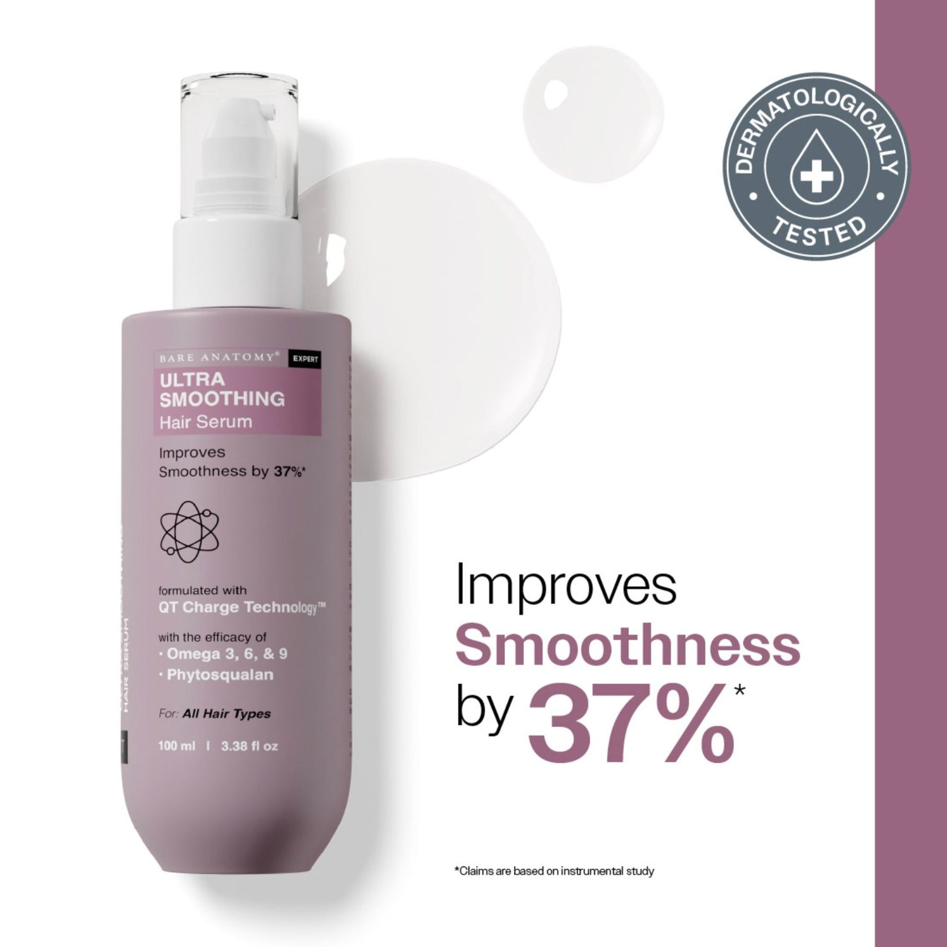 Bare Anatomy Ultra Smoothing Hair Serum For Dry & Frizzy - Smooth Hair