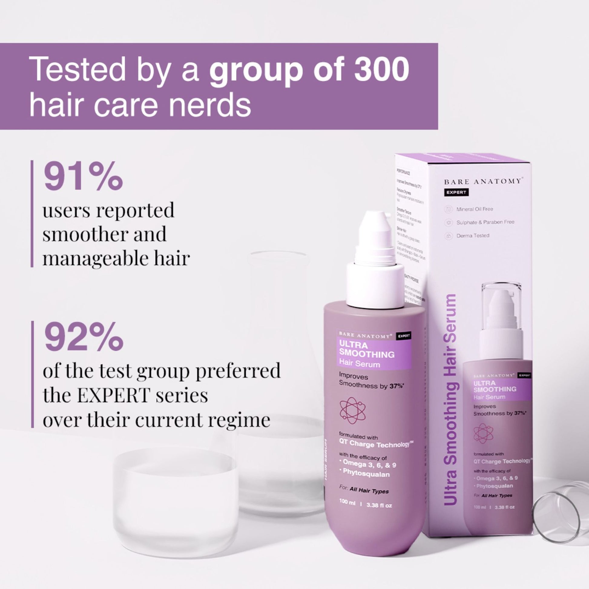 Bare Anatomy Ultra Smoothing Hair Serum For Dry & Frizzy - Smooth Hair