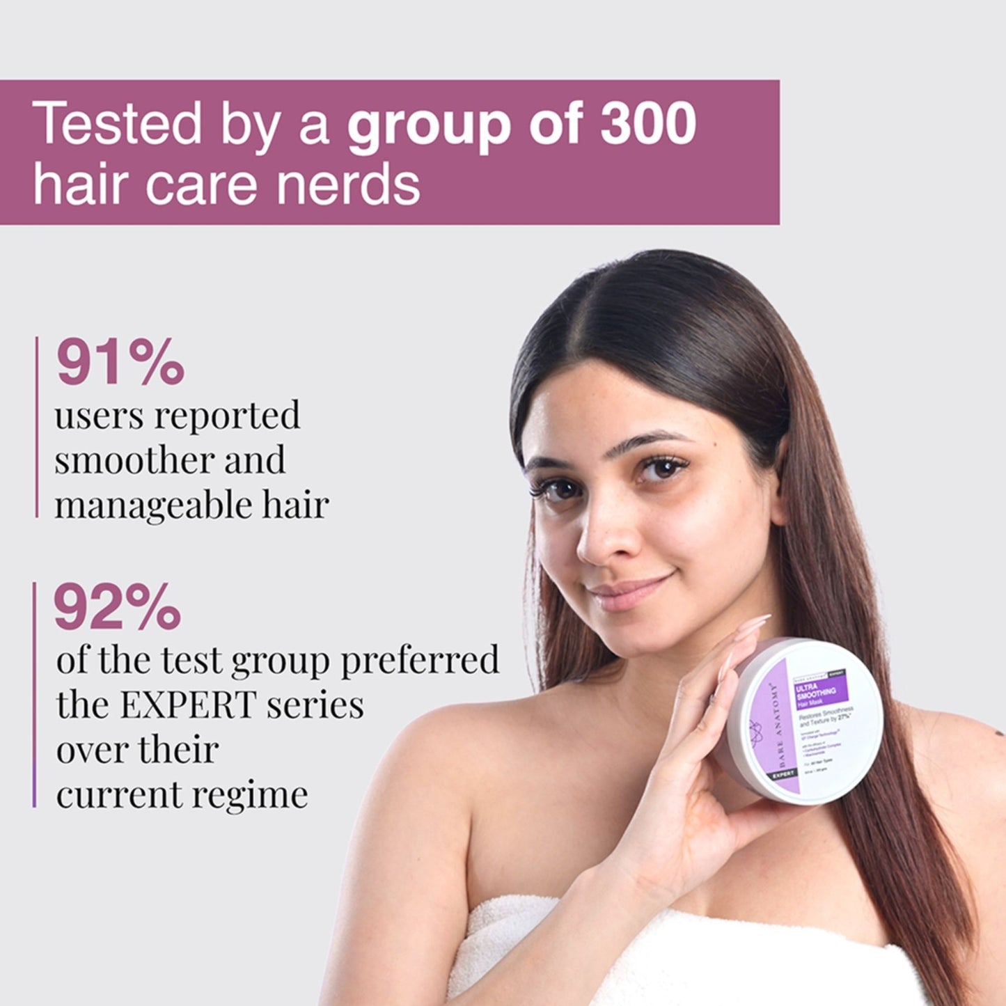 Bare Anatomy Ultra Smoothing Hair Mask for Dry & Frizzy Hair Restores Smoothness & Texture by 27%