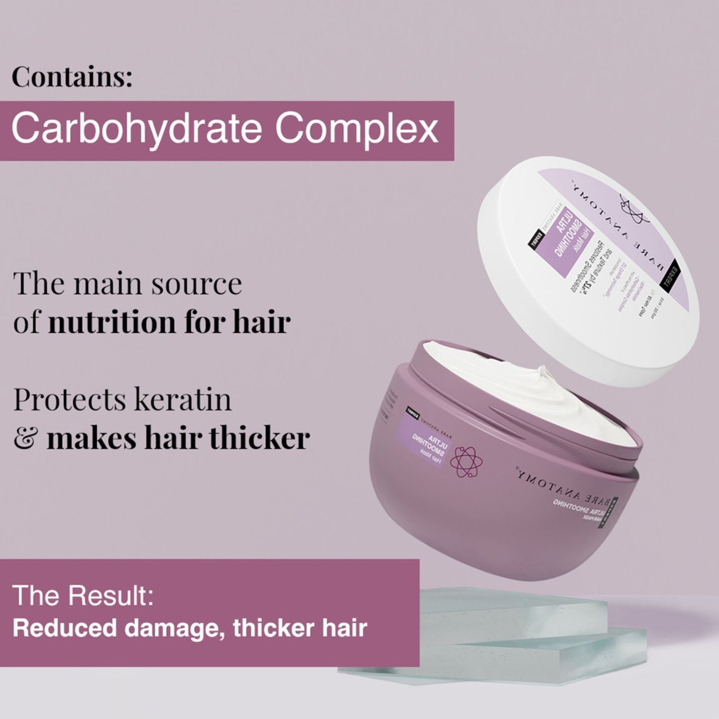 Bare Anatomy Ultra Smoothing Hair Mask for Dry & Frizzy Hair Restores Smoothness & Texture by 27%