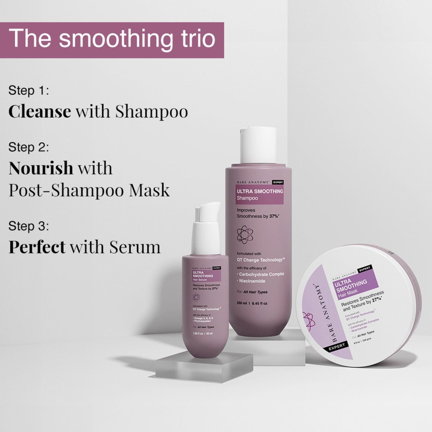 Bare Anatomy Ultra Smoothing Hair Mask for Dry & Frizzy Hair Restores Smoothness & Texture by 27%