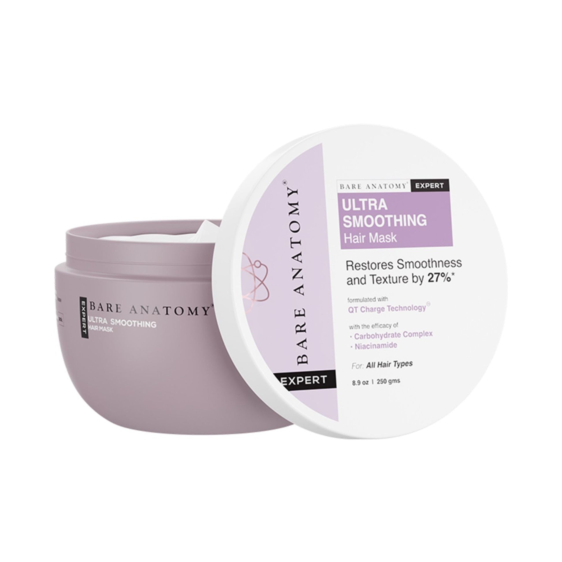 Bare Anatomy Ultra Smoothing Hair Mask for Dry & Frizzy Hair Restores Smoothness & Texture by 27%