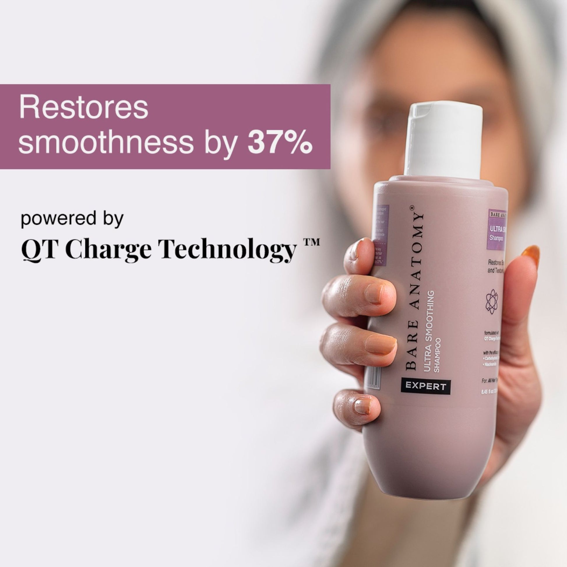 Bare Anatomy Ultra Smoothing Shampoo for Dry and Frizzy Hair Niacinamide Paraben & Sulphate Free