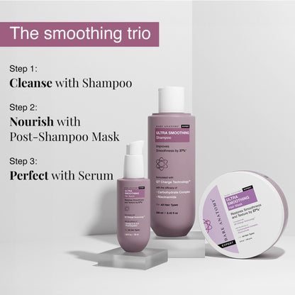 Bare Anatomy Ultra Smoothing Shampoo for Dry and Frizzy Hair Niacinamide Paraben & Sulphate Free