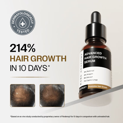 Bare Anatomy Advanced Hair Growth Serum - 3% Redensyl + 4% Anagain + Rosemary + Rice Water
