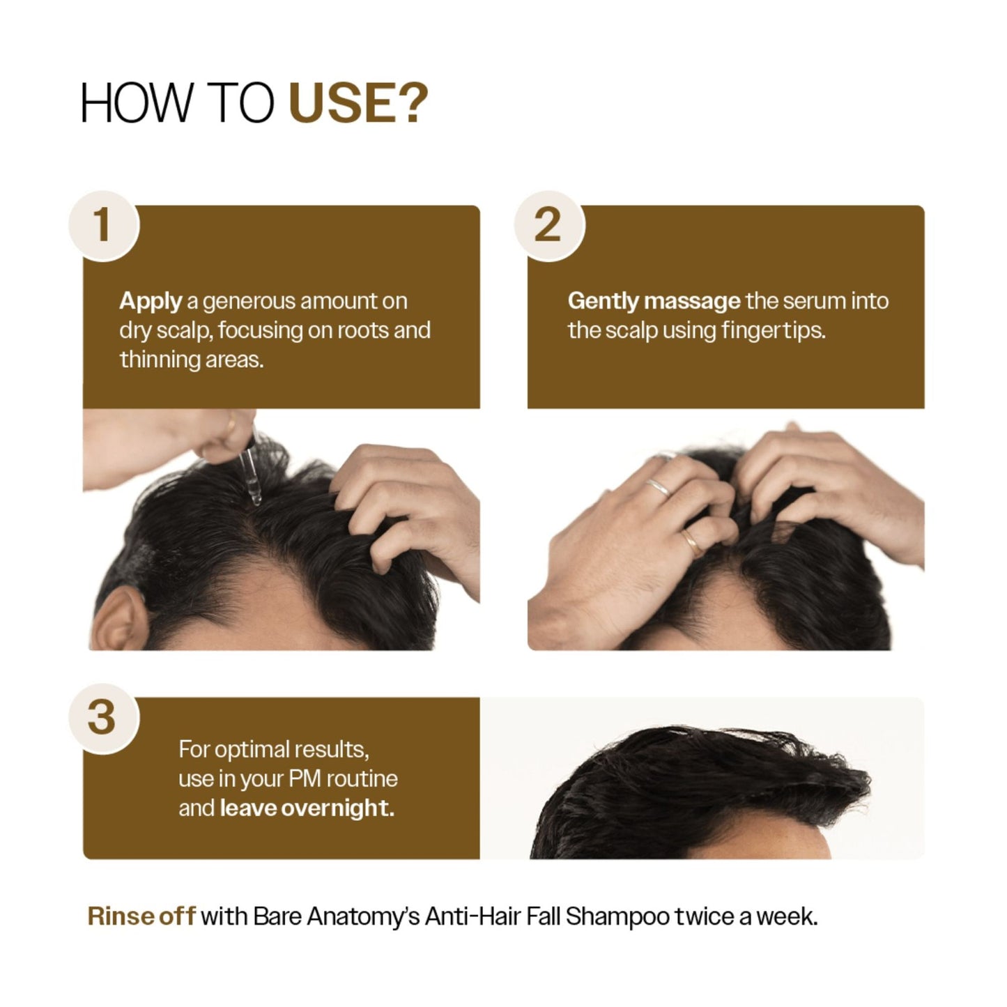 Bare Anatomy Advanced Hair Growth Serum - 3% Redensyl + 4% Anagain + Rosemary + Rice Water