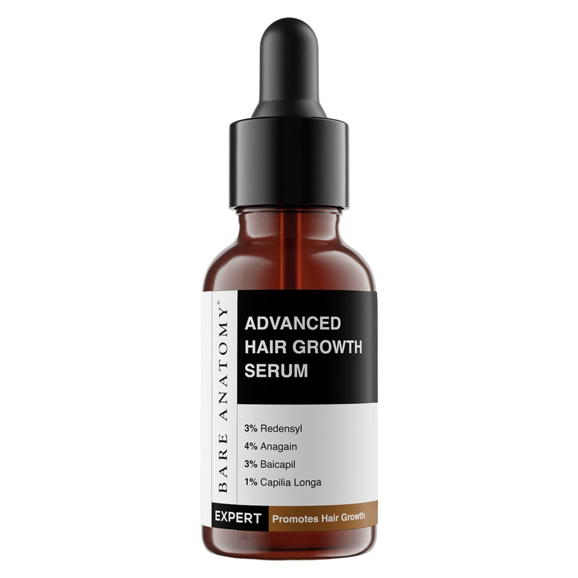 Bare Anatomy Advanced Hair Growth Serum - 3% Redensyl + 4% Anagain + Rosemary + Rice Water