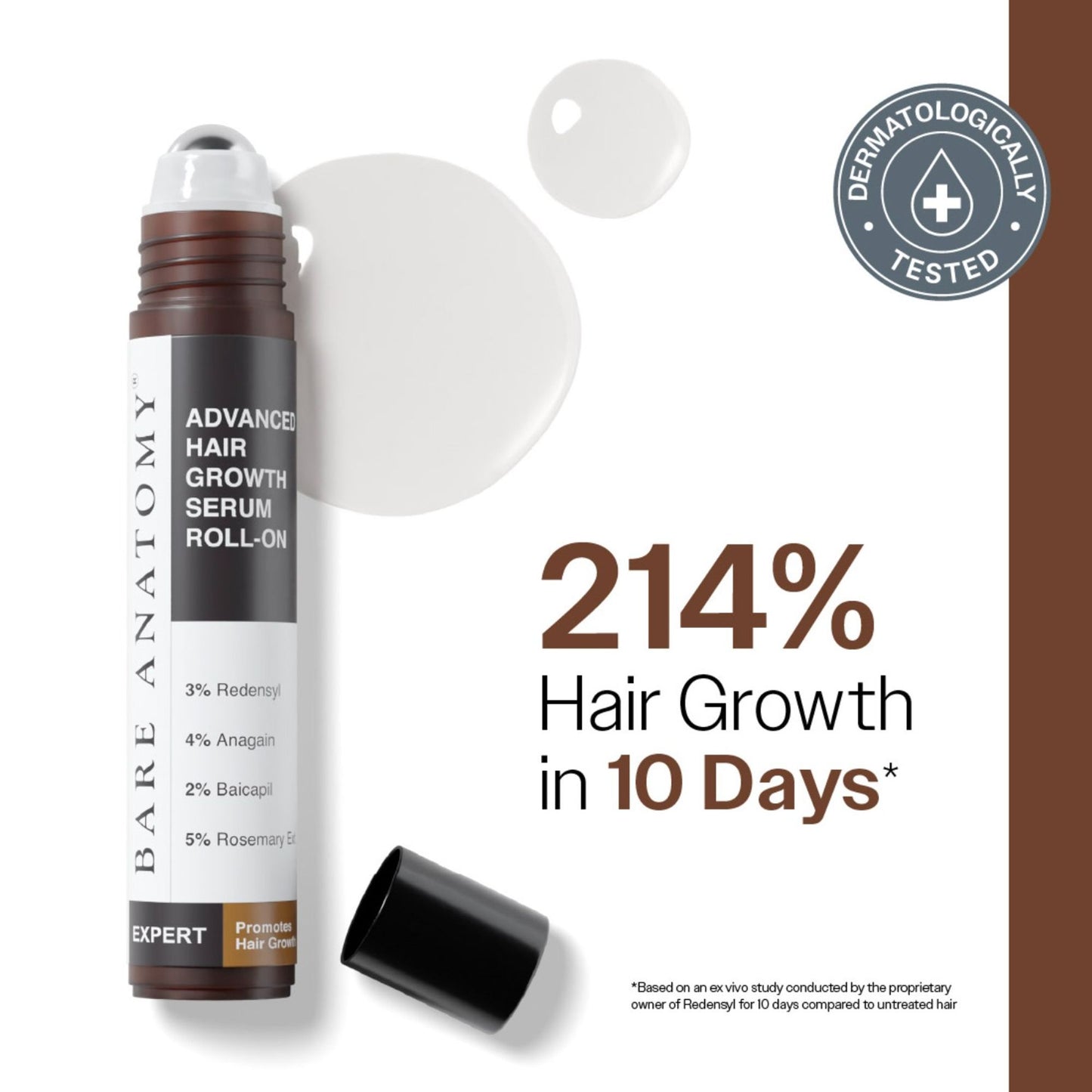 Bare Anatomy Advanced Hair Growth Serum - 3% Redensyl + 4% Anagain + Rosemary + Rice Water