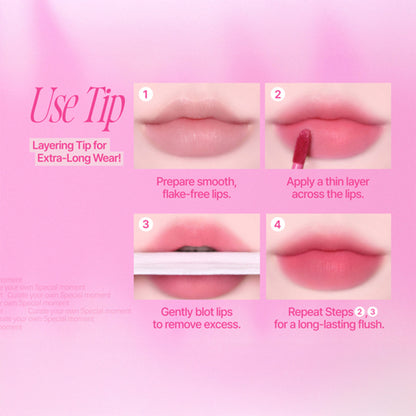 fwee Pink Obsession Stay-Fit Lip Tint Glowy Finish - M02 Lilac Pink