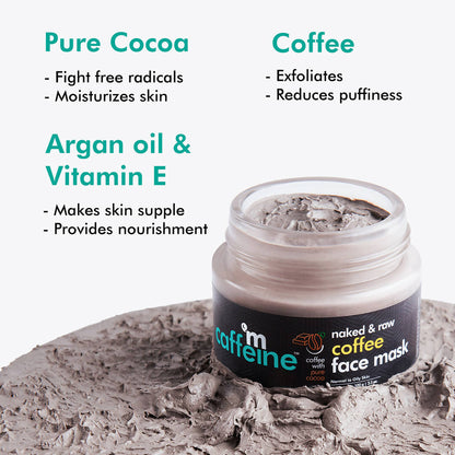 mCaffeine Raw Coffee Face Mask - Indyancart