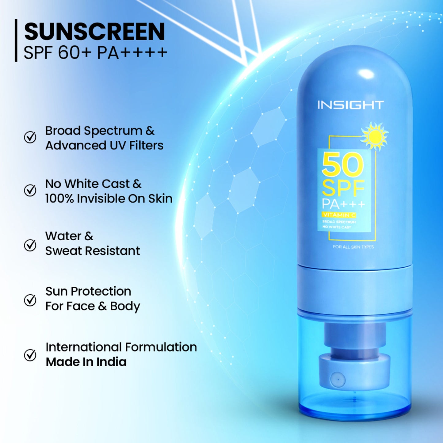 Insight Cosmetics SPF 50 PA+++ Sunscreen Spray For Face & Body