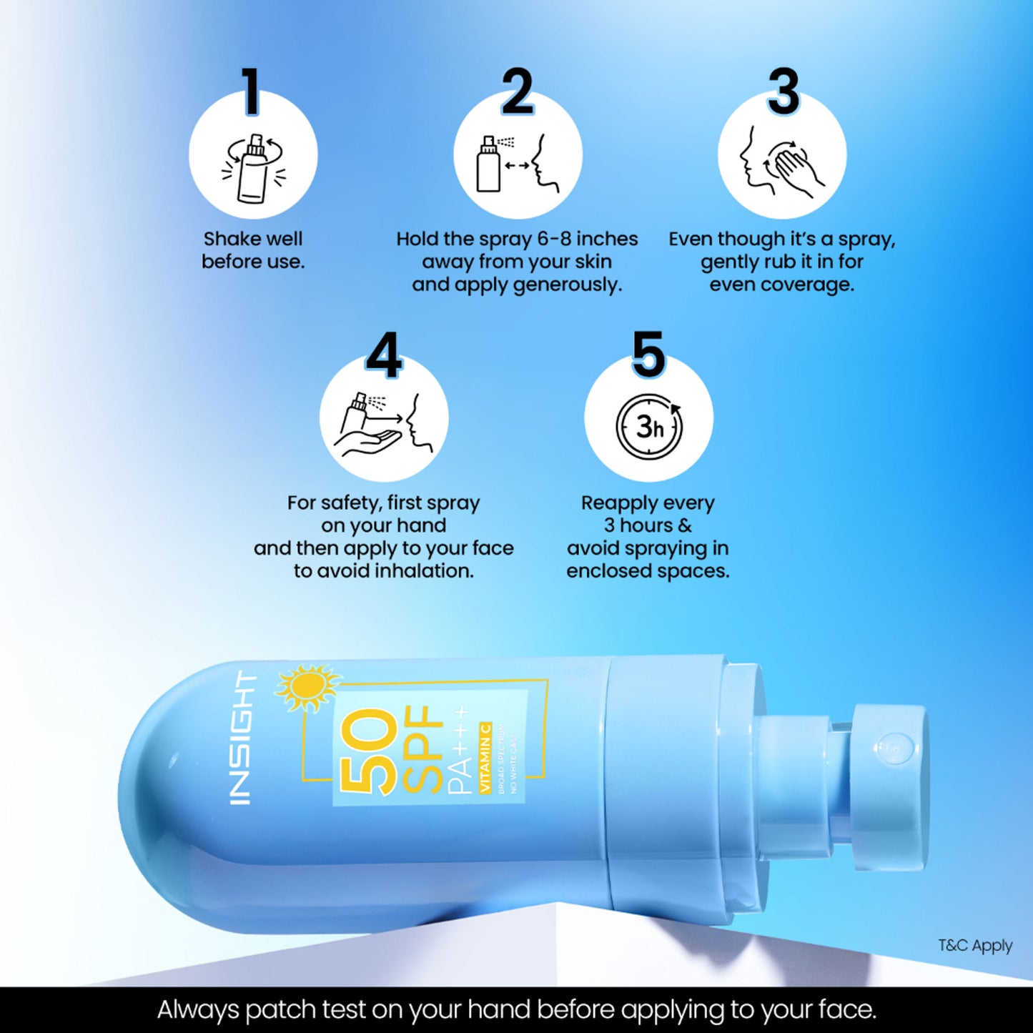 Insight Cosmetics SPF 50 PA+++ Sunscreen Spray For Face & Body