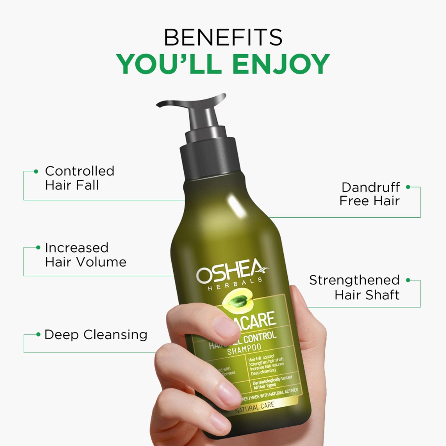 Oshea Herbals AmlaCare Hairfall Control Shampoo for Deep Cleansing & Volume Boost
