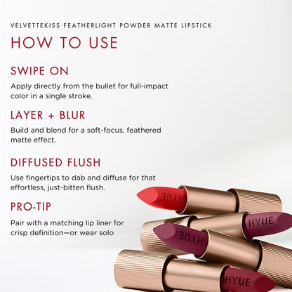 HYUE Velvet Kiss Matte Lipstick - Cherry Licious