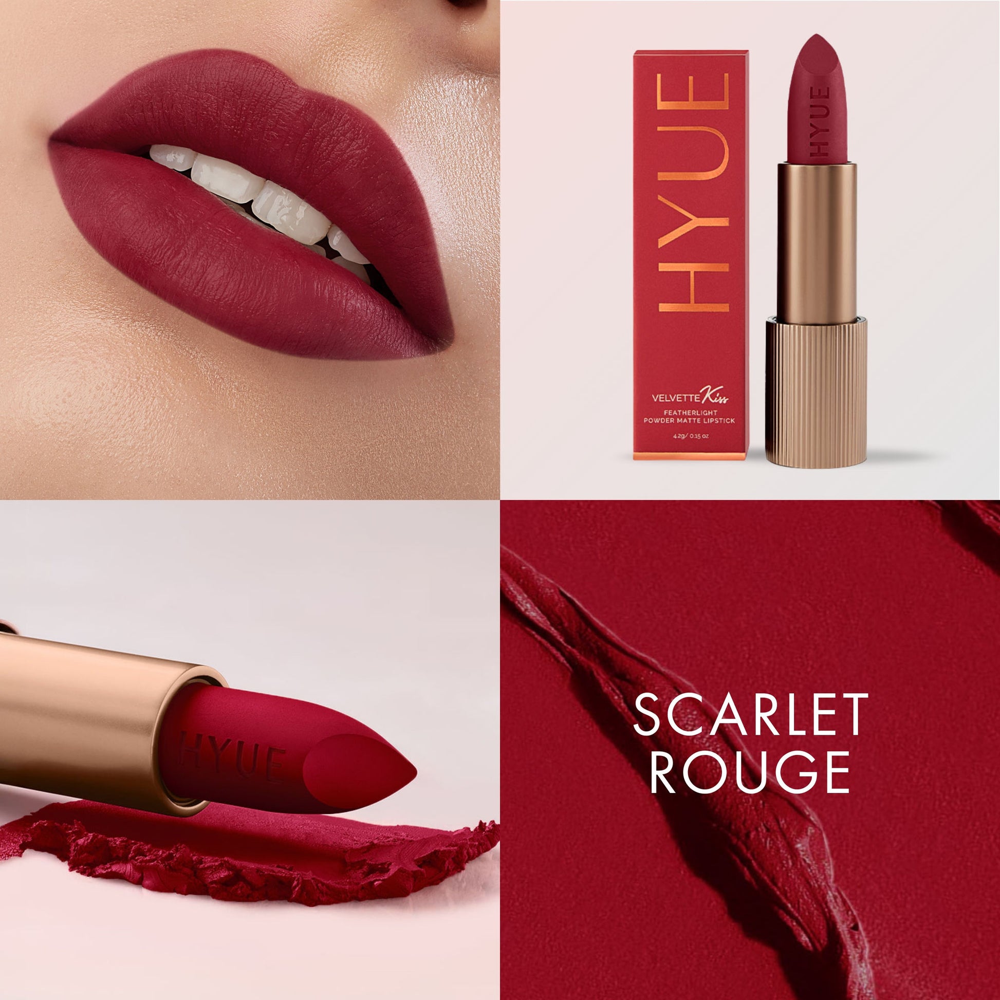 HYUE Velvet Kiss Matte Lipstick - Scarlet Rouge