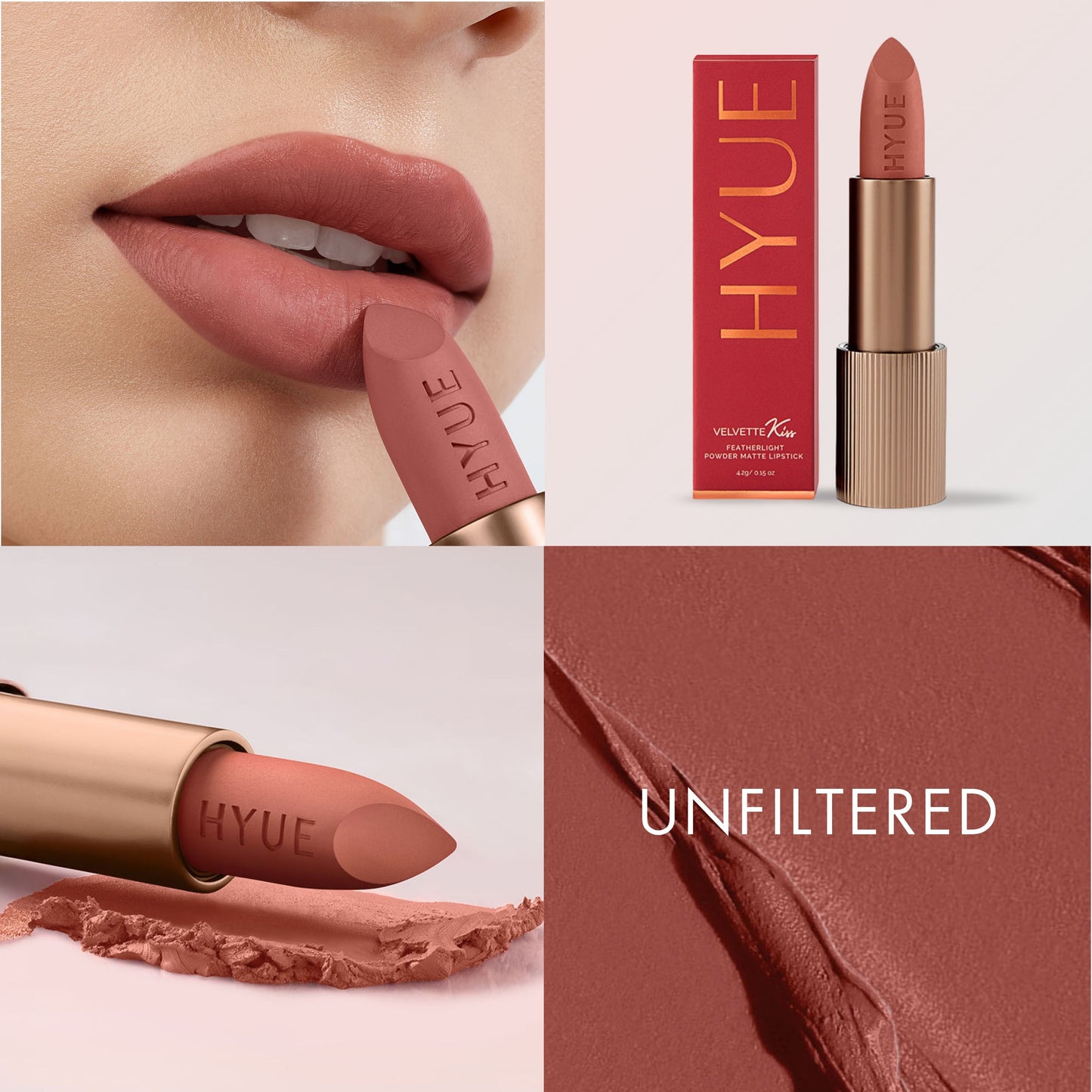 HYUE Velvet Kiss Matte Lipstick - Unfiltered