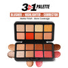 Fashion Colour All In One Blusher, Highlighter & Corrector 16-In-1 Palette
