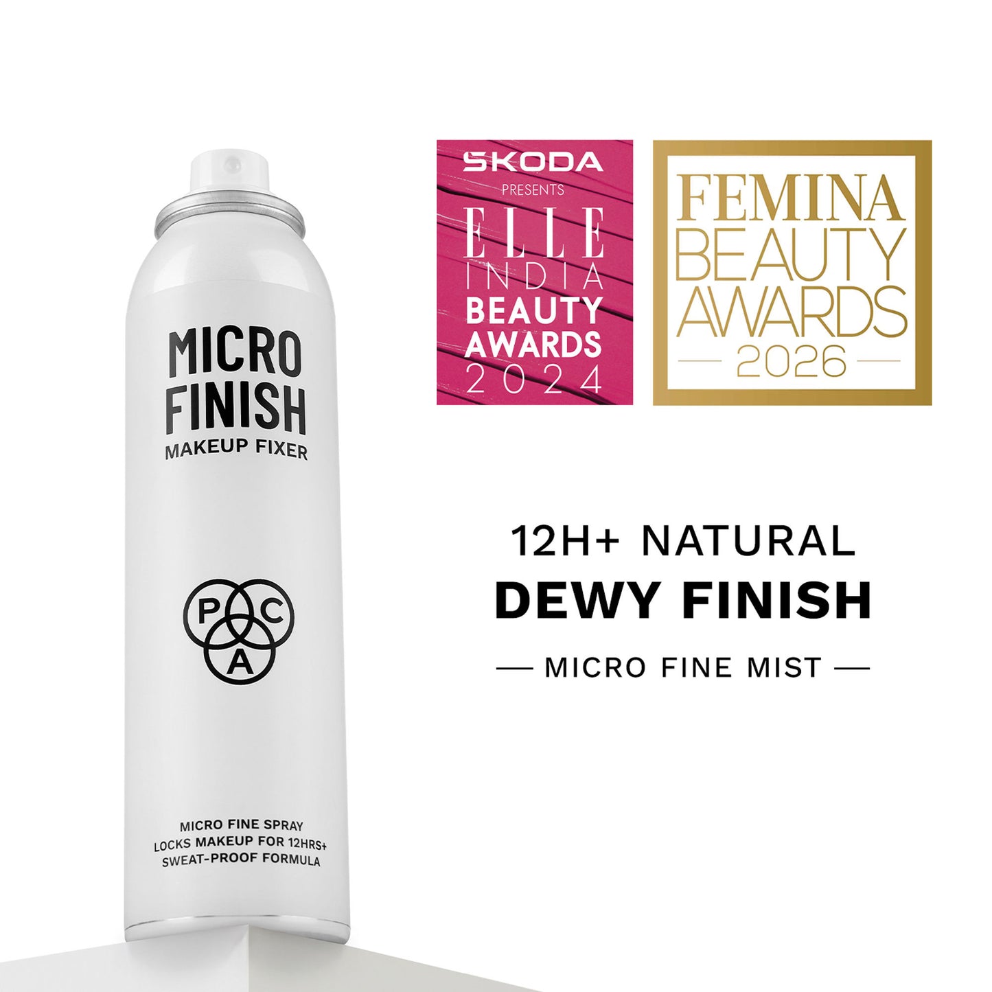 PAC Micro Finish Makeup Fixer Spray - Quick Drying Microfine Mist, Longlasting Sweatproof Formula