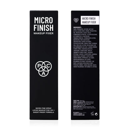 PAC Micro Finish Makeup Fixer Spray - Quick Drying Microfine Mist, Longlasting Sweatproof Formula
