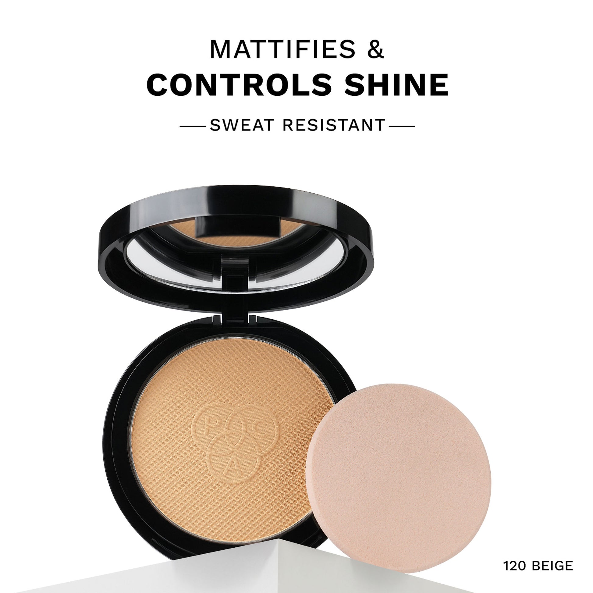 PAC Matte Touch Compact Powder Buildable Coverage, Lightweight, Sweat Resistant - 120 Beige