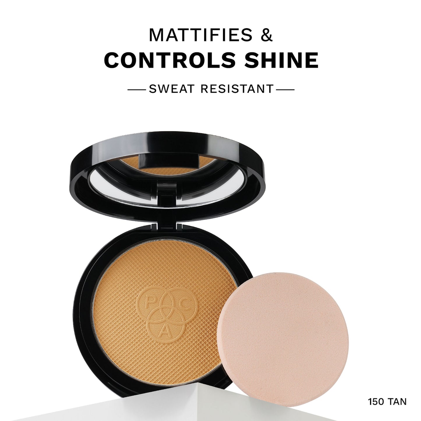 PAC Matte Touch Compact Powder Buildable Coverage, Lightweight, Sweat Resistant - 150 Tan