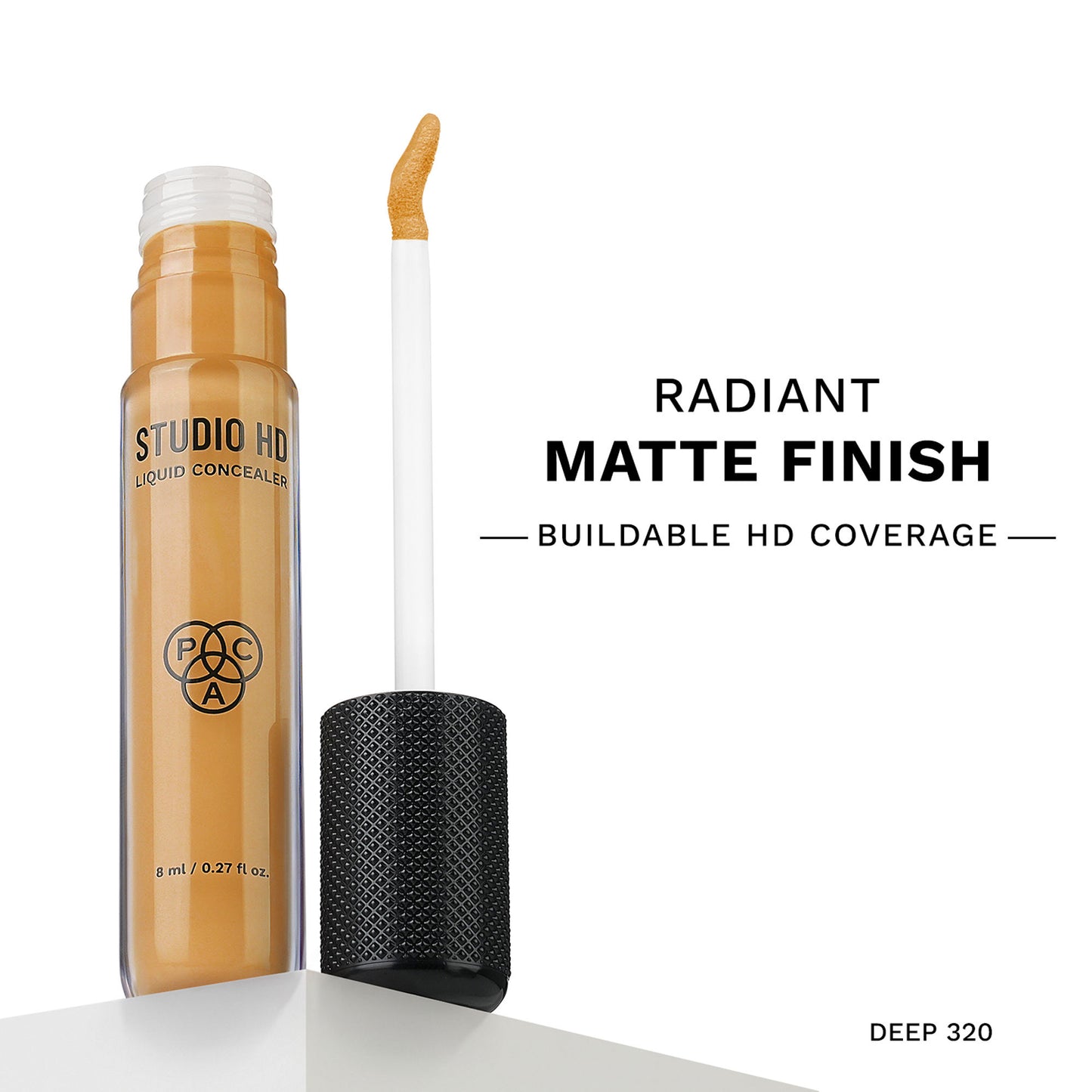 PAC Studio HD Liquid Concealer - Radiant Matte Finish, Long Wearing Buildable Coverage - HD DEEP 320