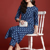 Dhiyona IE Ethnic Motifs Printed Pure Cotton Kurta with Trousers
