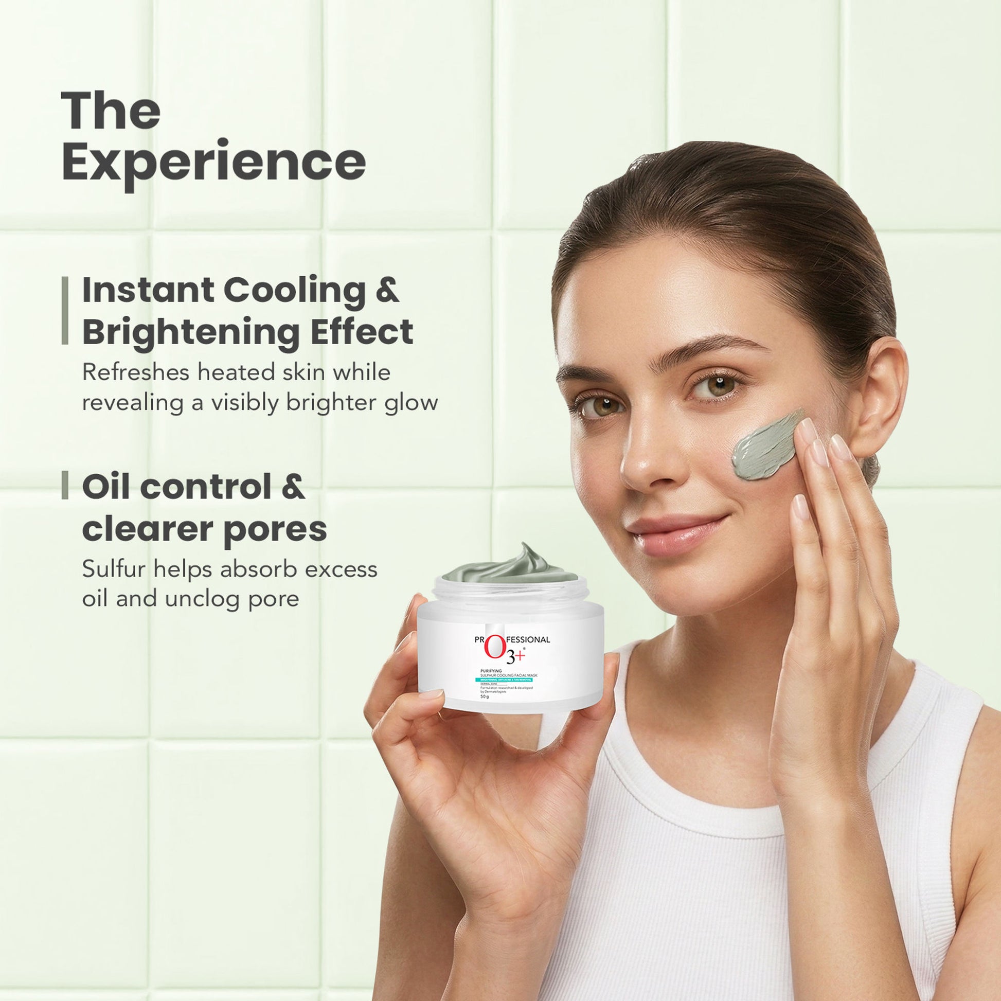 O3+ Purifying Sulfur Cooling Mask For Brightening,Anti Acne & Tan Removal
