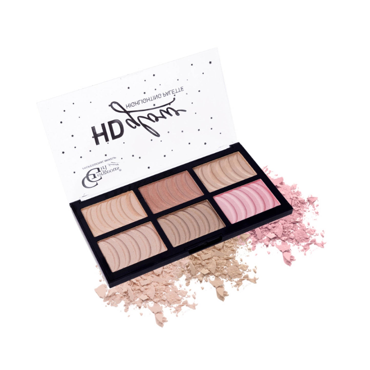 Gorgeous Girl 6 Color HD Glow Highlighter, Highly Pigmented & Blendable - Shade 02