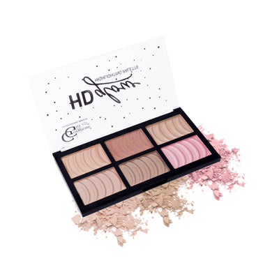 Gorgeous Girl 6 Color HD Glow Highlighter, Highly Pigmented & Blendable - Shade 02