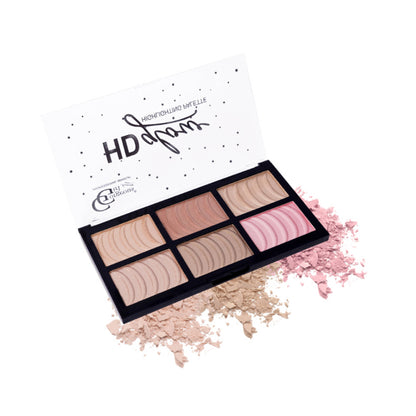 Gorgeous Girl 6 Color HD Glow Highlighter, Highly Pigmented & Blendable - Shade 02