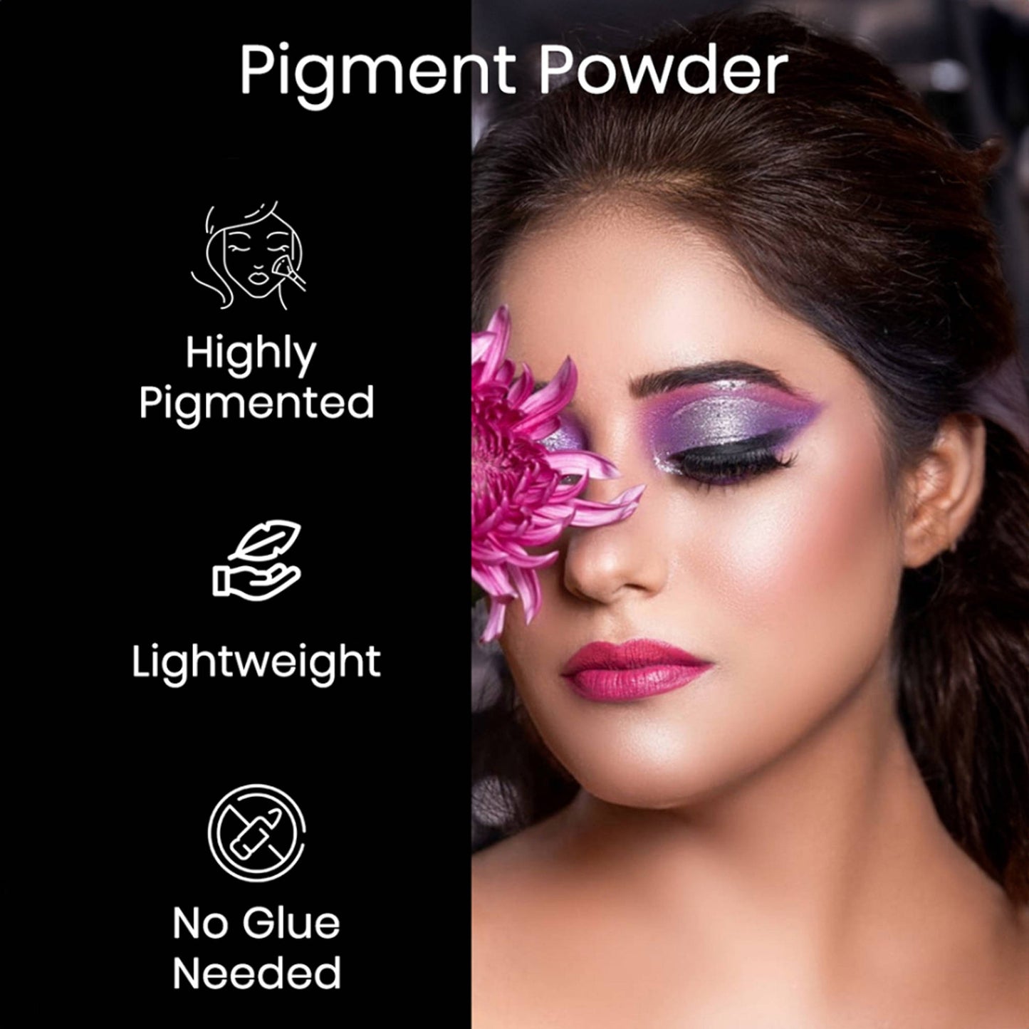 Gorgeous Girl Pro Pigment Powder Glitter Eyeshadow - White Diamond