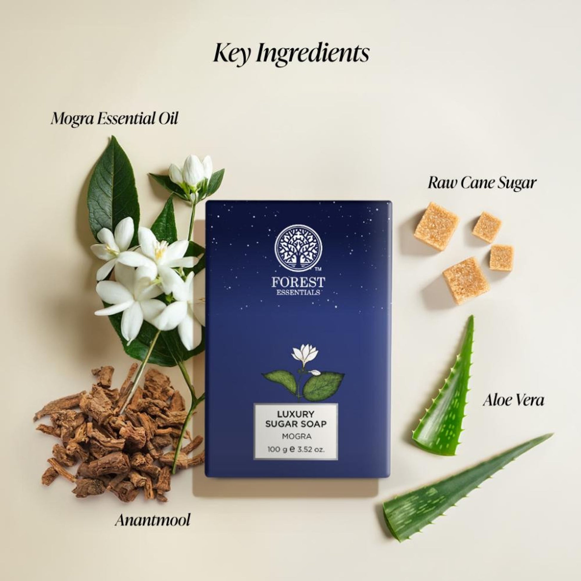 Forest Essentials Luxury Sugar Soap Mogra