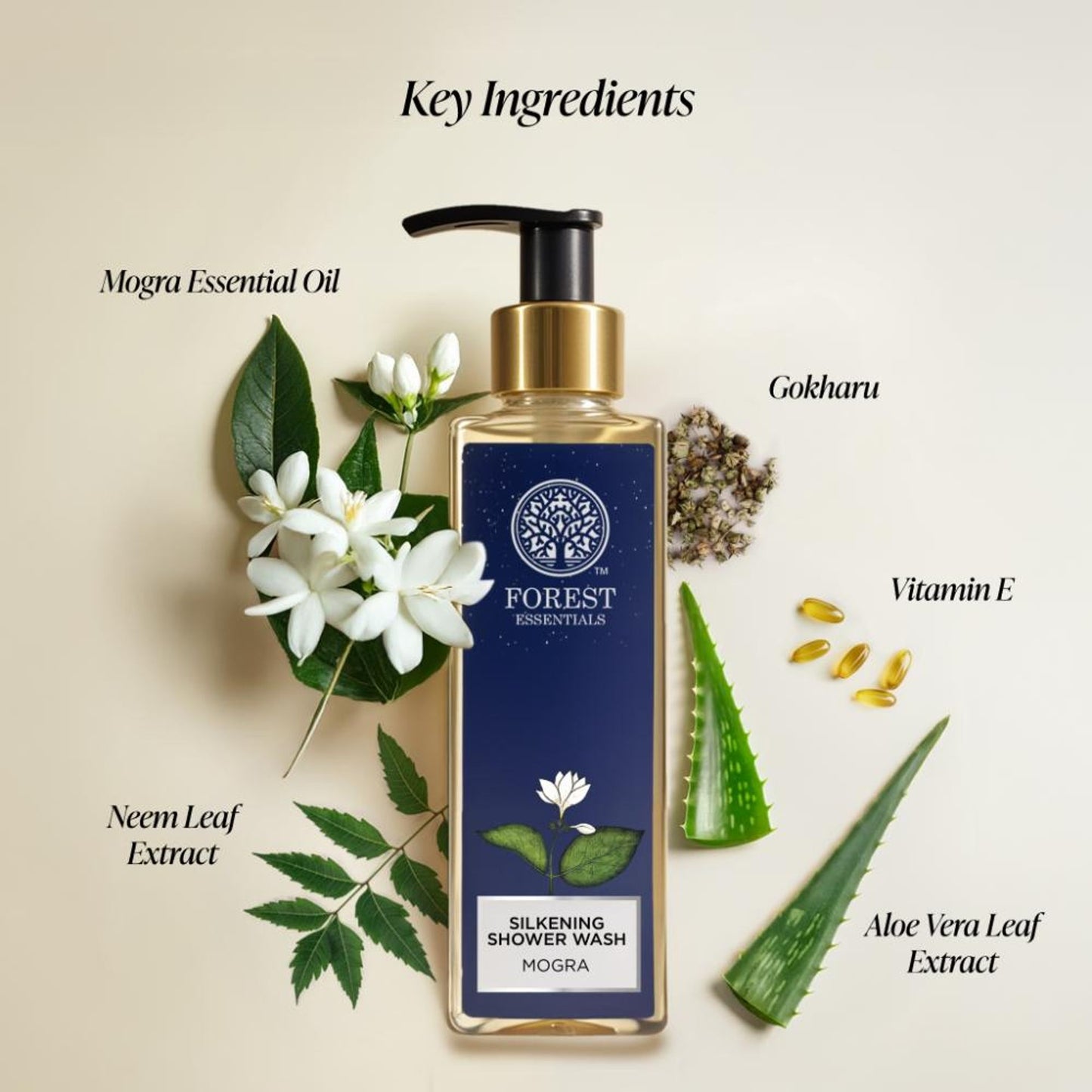 Forest Essentials Silkening Shower Wash Mogra