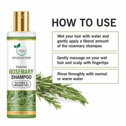 TQS Rosemary Anti-Hair Fall Shampoo With Rosemary & Clove Oil - Reduces Hair Fall