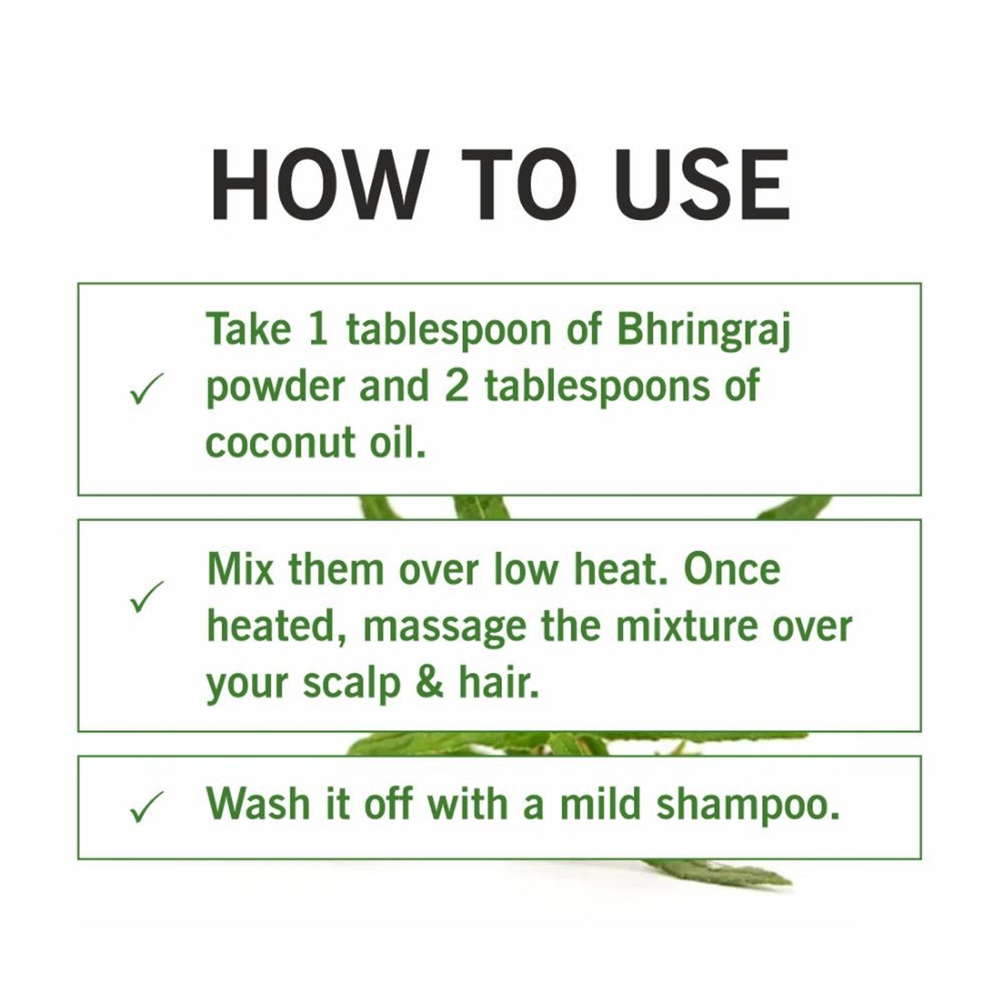 TQS 100% Organic Bhringraj Leaf Powder Deep Moisturize Scalp For Healthy Hair, Chemicals Free