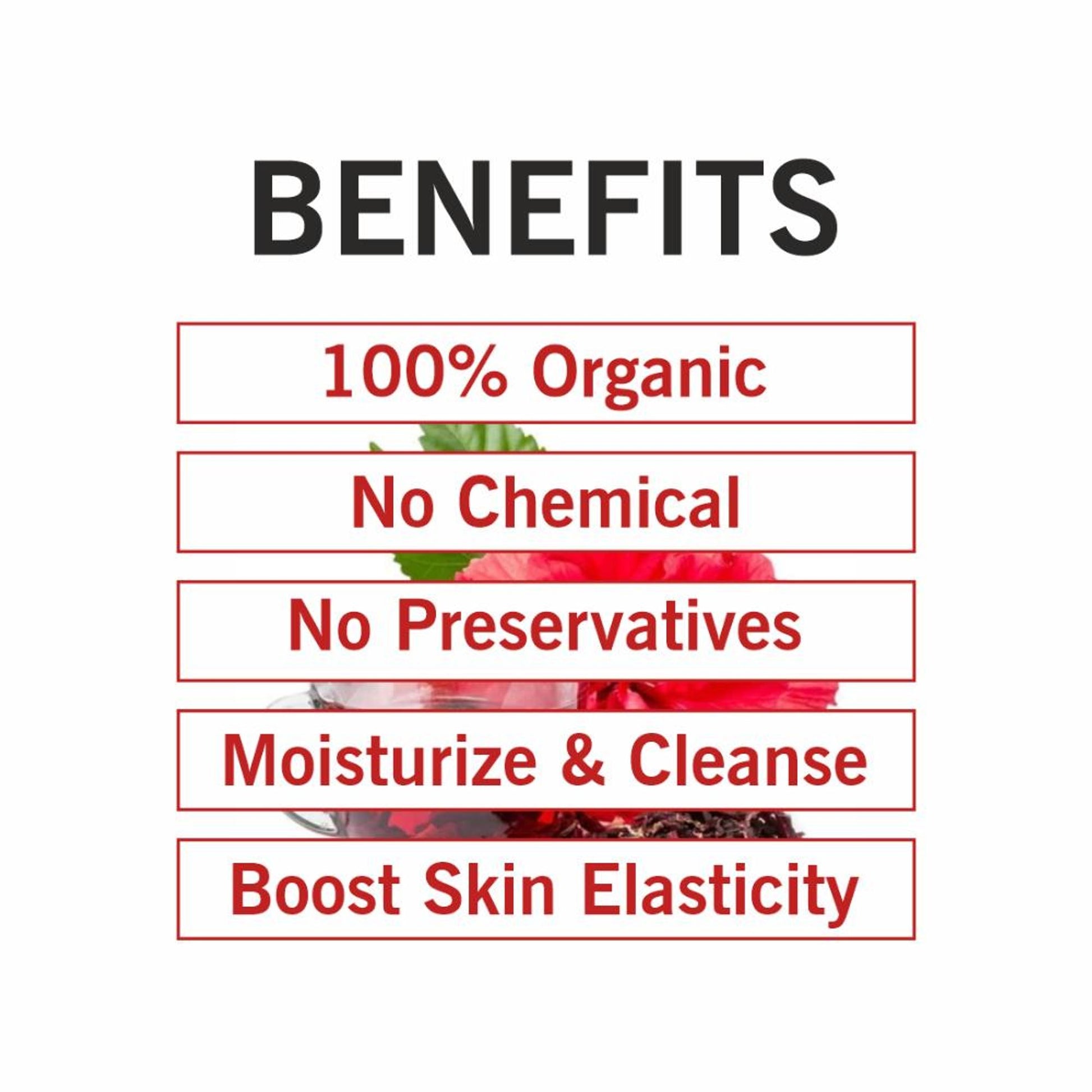 TQS 100% Organic Hibiscus Flower Powder, Exfoliates Dead Skin Cells, Prevents Early Greys