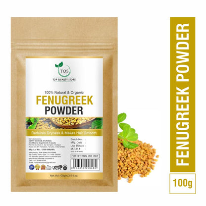 TQS Organic Fenugreek Methi Seed Powder For Hair - Anti-Dandruff & Reduces Scalp Irritation