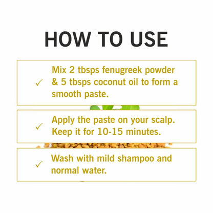 TQS Organic Fenugreek Methi Seed Powder For Hair - Anti-Dandruff & Reduces Scalp Irritation