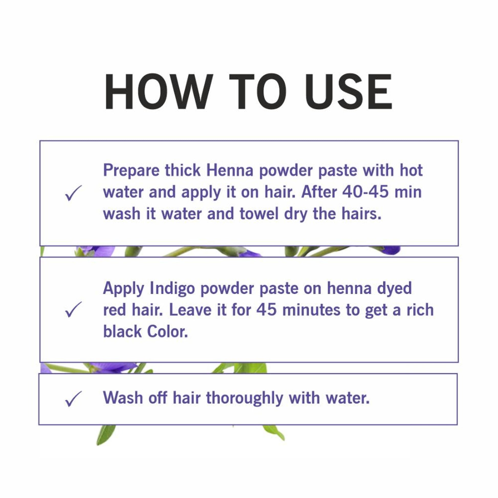 TQS Organic Indigo Powder For Natural Hair Coloring- 100% Organic, Prevents Premature Graying