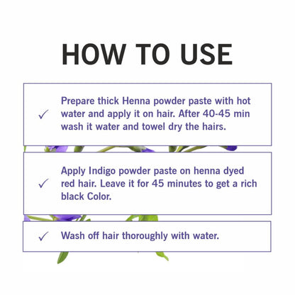 TQS Organic Indigo Powder For Natural Hair Coloring- 100% Organic, Prevents Premature Graying