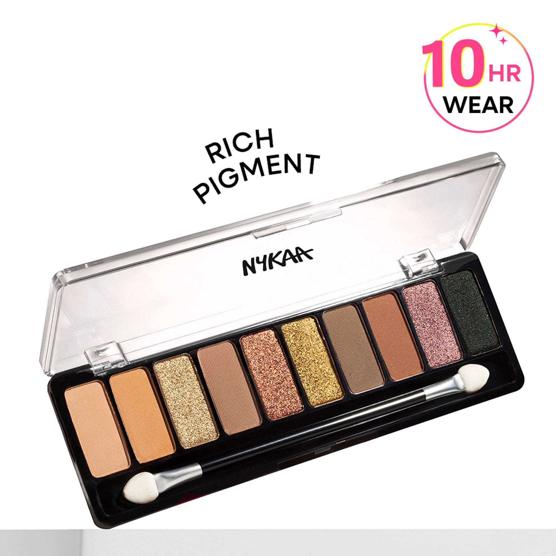 Nykaa Cosmetics Eyes On Me! 10-in-1 Eyeshadow Palette - Smokey at 8!