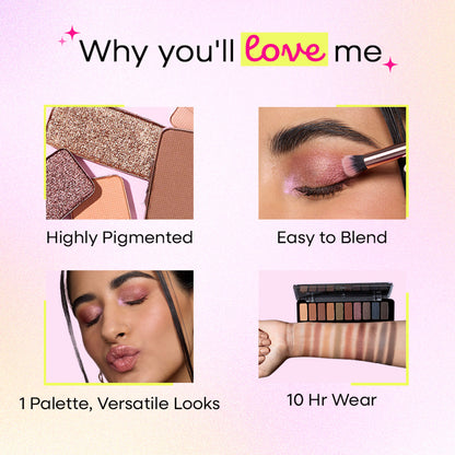 Nykaa Cosmetics Eyes On Me! 10-in-1 Eyeshadow Palette - Smokey at 8!