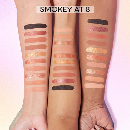 Nykaa Cosmetics Eyes On Me! 10-in-1 Eyeshadow Palette - Smokey at 8!